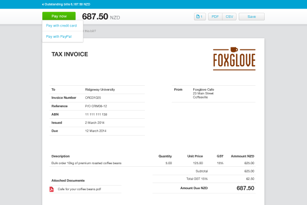 invoice nz